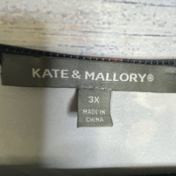 Kate Mallory Floral Blouse Size 3X Bell Sleeves Asymmetrical BOHO Fairycore - Picture 8 of 11